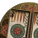 تخته نرد خاتم گرد 60 سانتی تذهیب طرح کاوالیر - Image 4