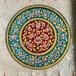 تخته نرد خاتم گرد 60 سانتی تذهیب طرح کاوالیر - Image 6
