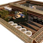 تخته نرد خاتم طرح چوگان و ابنیه کد 5425 m - Image 5