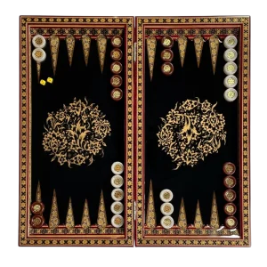 تخته نرد خاتم پرداز طرح لاله سار