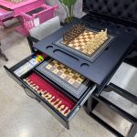 میز تخته نرد و شطرنج ۶ بازی مدرن