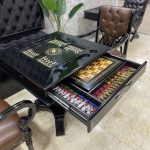 میز تخته نرد و شطرنج ۶ بازی آریا مهر