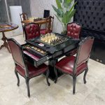 میز تخته نرد و شطرنج ۶ بازی آذین