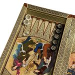 تخته نرد خاتم طرح محفل فراحصن - Image 4