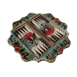 تخته نرد خاتم 60 کنگره ای طرح گلرخان مست - Image 3