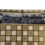 تخته نرد خاتم طرح غروب نصف جهان - Image 10