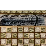 تخته نرد خاتم طرح غروب نصف جهان - Image 9