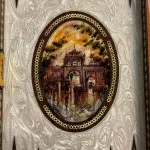 تخته نرد خاتم طرح غروب نصف جهان - Image 6
