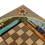 تخته نرد خاتم طرح اصفهان کد 6536 m - Image 11