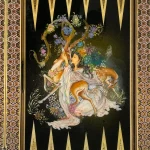 تابلو نرد خاتم طرح پرواز آفرینش - Image 6