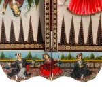 تخته نرد خاتم 60 کنگره ای طرح شقایق نقش - Image 7