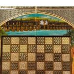 تخته نرد خاتم طرح اصفهان کد 6536 m - Image 7