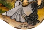 تخته نرد خاتم 60 کنگره ای طرح شقایق نقش - Image 11