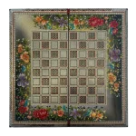تخته نرد خاتم مگنتی گل و مرغ کد 6591 m - Image 2