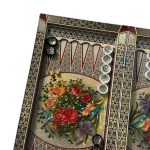 تخته نرد خاتم مگنتی گل و مرغ کد 6591 m - Image 3