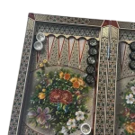 تخته نرد خاتم مگنتی طرح گل نقش - Image 3
