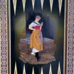 تابلو نرد خاتم طرح شیدای عشق - Image 5
