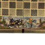 تخته نرد خاتم طرح بزم و چوگان کد 5909 m - Image 7