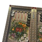 تخته نرد خاتم مگنتی طرح گل نقش - Image 4
