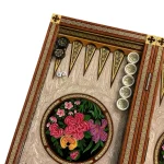 تخته نرد خاتم طرح پرنده بهار - Image 4