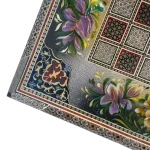 تخته نرد خاتم مگنتی طرح گل نقش - Image 8