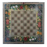 تخته نرد خاتم مگنتی طرح گل نقش - Image 2