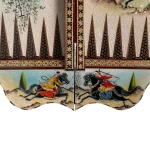 تخته نرد خاتم 60 کنگره ای طرح سواران سرنوشت - Image 5