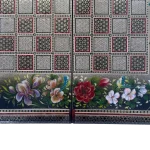 تخته نرد خاتم مگنتی طرح گل نقش - Image 6