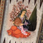 تخته نرد خاتم طرح نقره بانو - Image 4