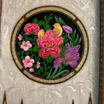 تخته نرد خاتم طرح پرنده بهار - Image 5