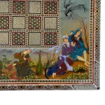 تخته نرد خاتم مگنتی طرح آینه فریب - Image 10