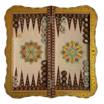 تخته نرد خاتم دالبر تذهیب طرح لاله دیار