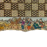 تخته نرد خاتم دالبر 60 سانتی طرح کاخینه - Image 8