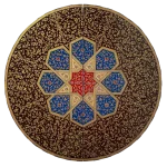 تخته نرد خاتم گرد 60 سانتی تذهیب - Image 2