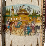 تخته نرد خاتم دالبر 60 سانتی طرح کاخینه - Image 5
