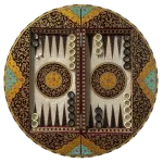 تخته نرد خاتم گرد 60 سانتی تذهیب