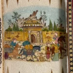 تخته نرد خاتم دالبر 60 سانتی طرح کاخینه - Image 4