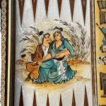 تخته نرد خاتم گرد 60 طرح بزم خسروانی - Image 5